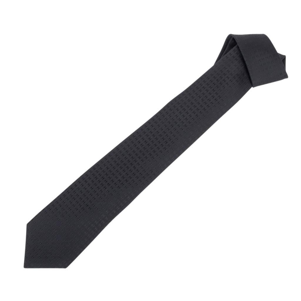 hermes tie black