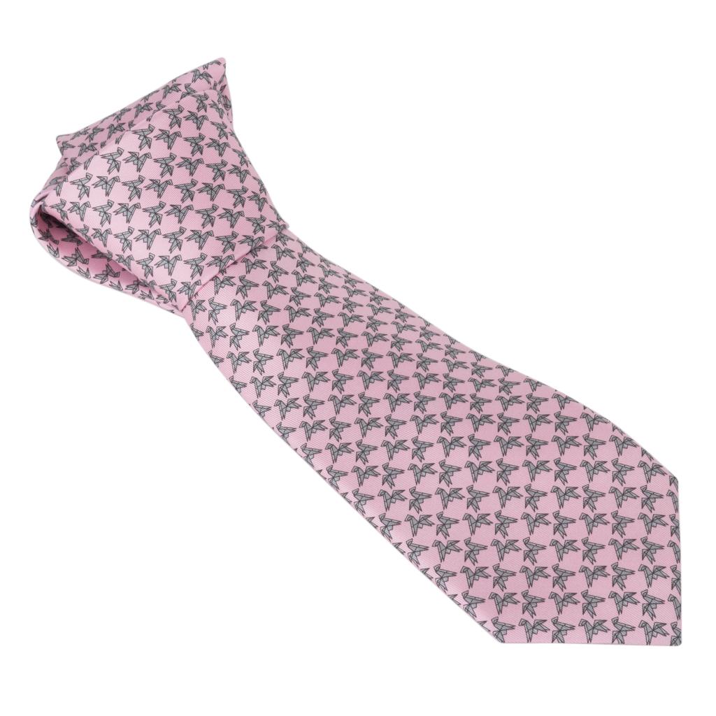 hermes tie pink