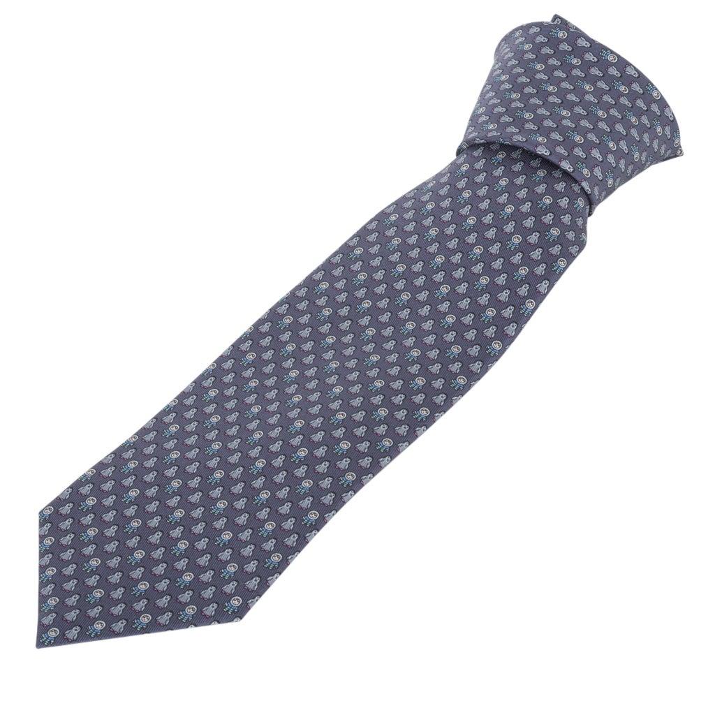 Hermes Tie H en Ombre Anthracite Gris Gris Clair For Sale at 1stDibs ...