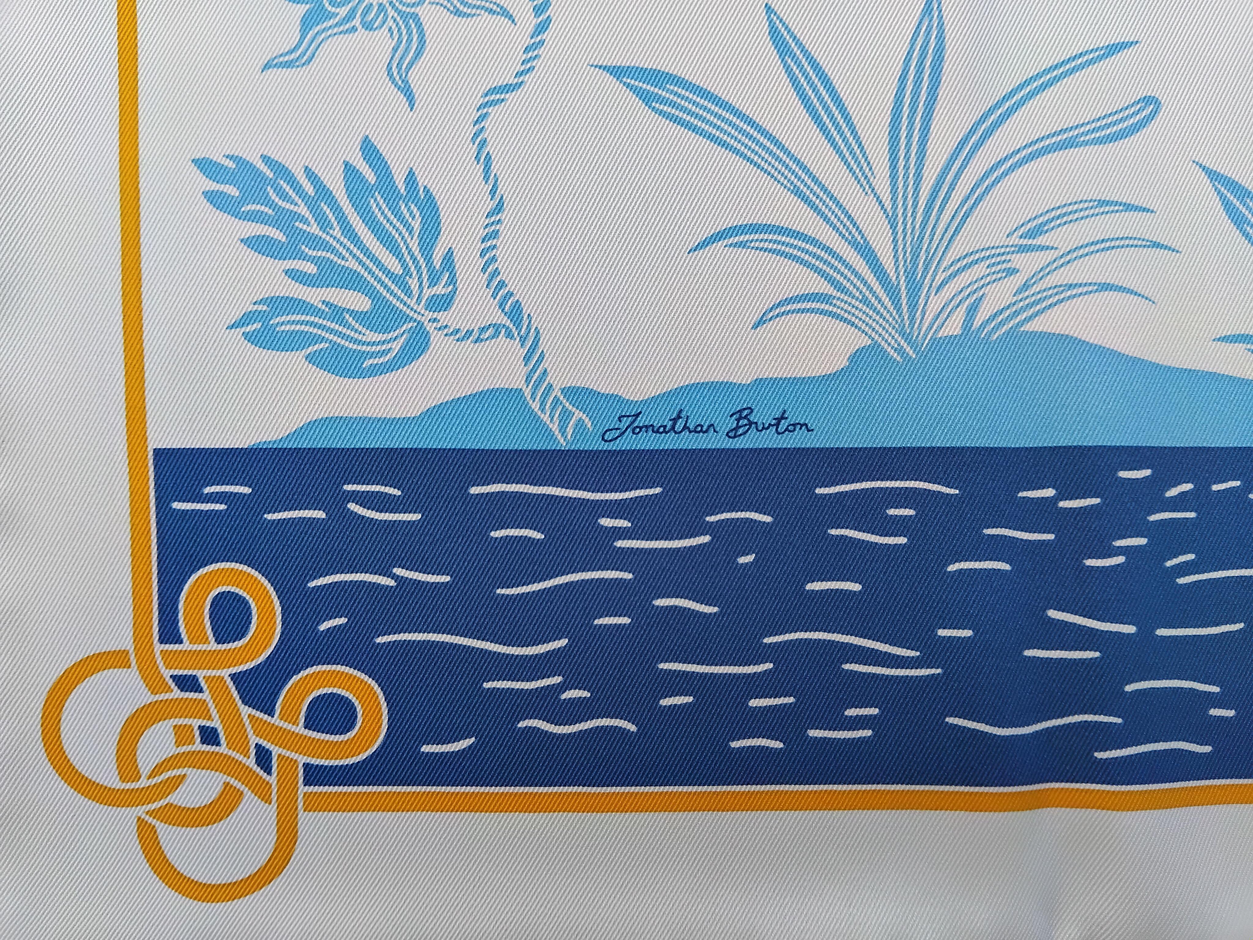Hermès Tied Up In Knots Silk Scarf Jonathan Burton 26' For Sale 2