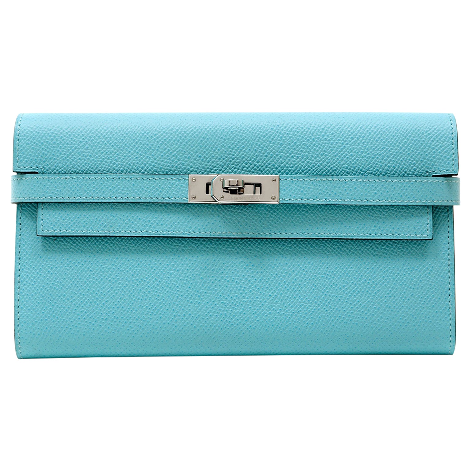 Herm�ès Tiffany Blue Epsom Kelly Wallet