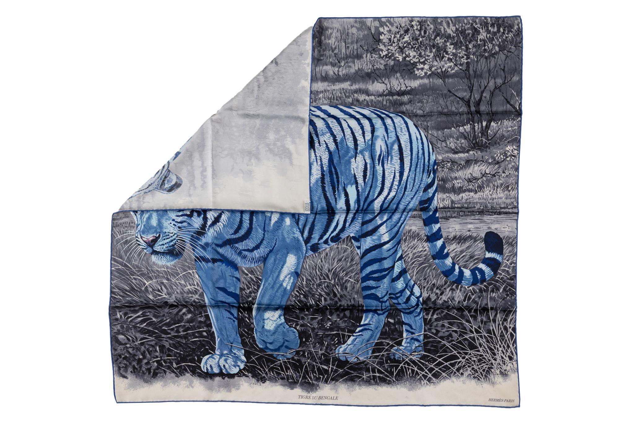 Gris Écharpe Tigre du Bengale d'Hermès