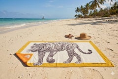 Serviette de plage en éponge « Tigre du Bengale » d'Hermès