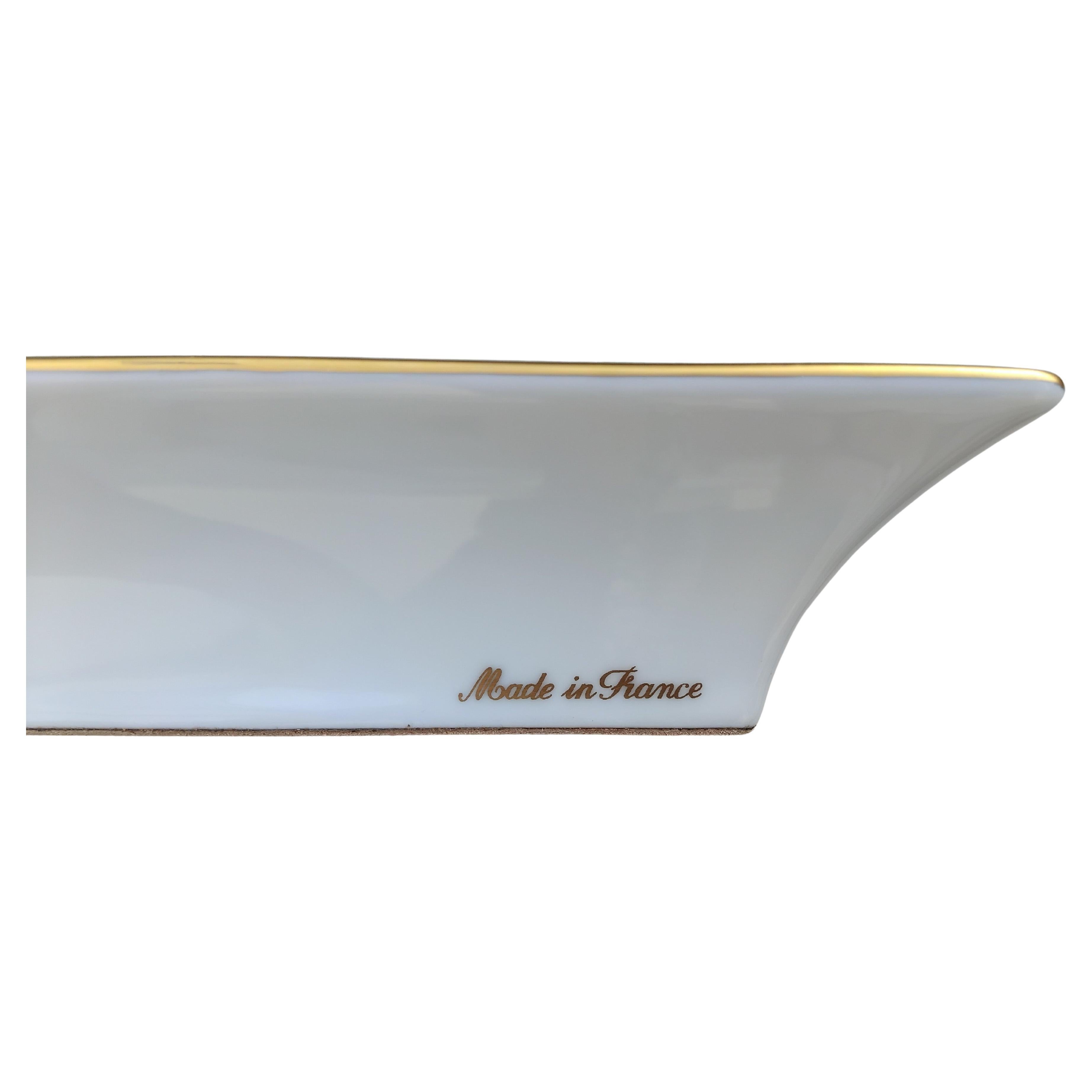 Hermès Tigre Royal Cigar Ashtray Porcelain Gold Royal Tiger en venta 10