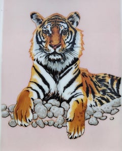 Hermès Tigre Royal Zigarrenaschenbecher Porzellan Gold Royal Tiger