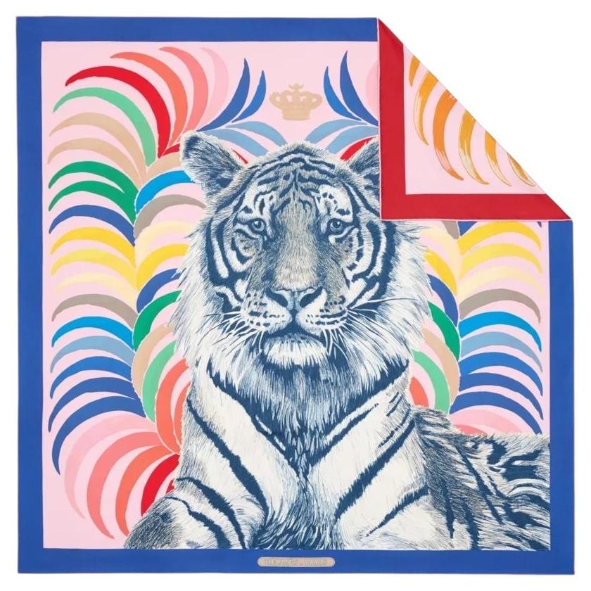 Pañuelo Hermès Tigre Royal Double Dace 90