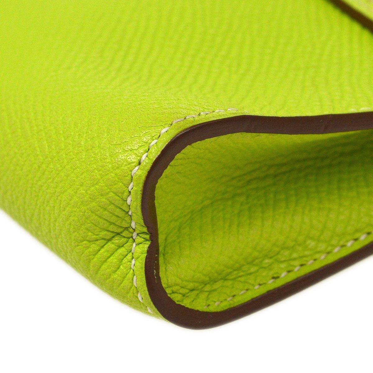 HERMES Tiny Birkin 15 Retourne Lime Green Epsom Leather Mini Shoulder Bag In Excellent Condition For Sale In Chicago, IL