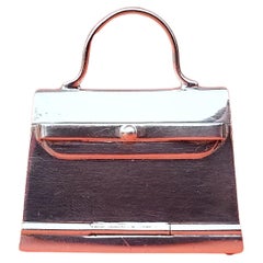 Hermès Tiny Mini Kelly Bag Pillendose in Silber mit Spiegel