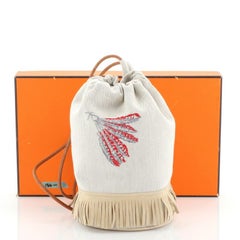 Hermes Tipi Sling Bag Toile with Suede