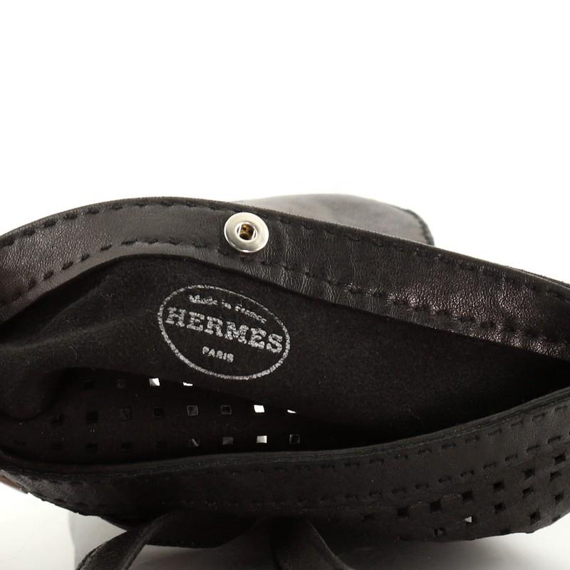 Black Hermes Todo Messenger Bag Perforated Leather Mini