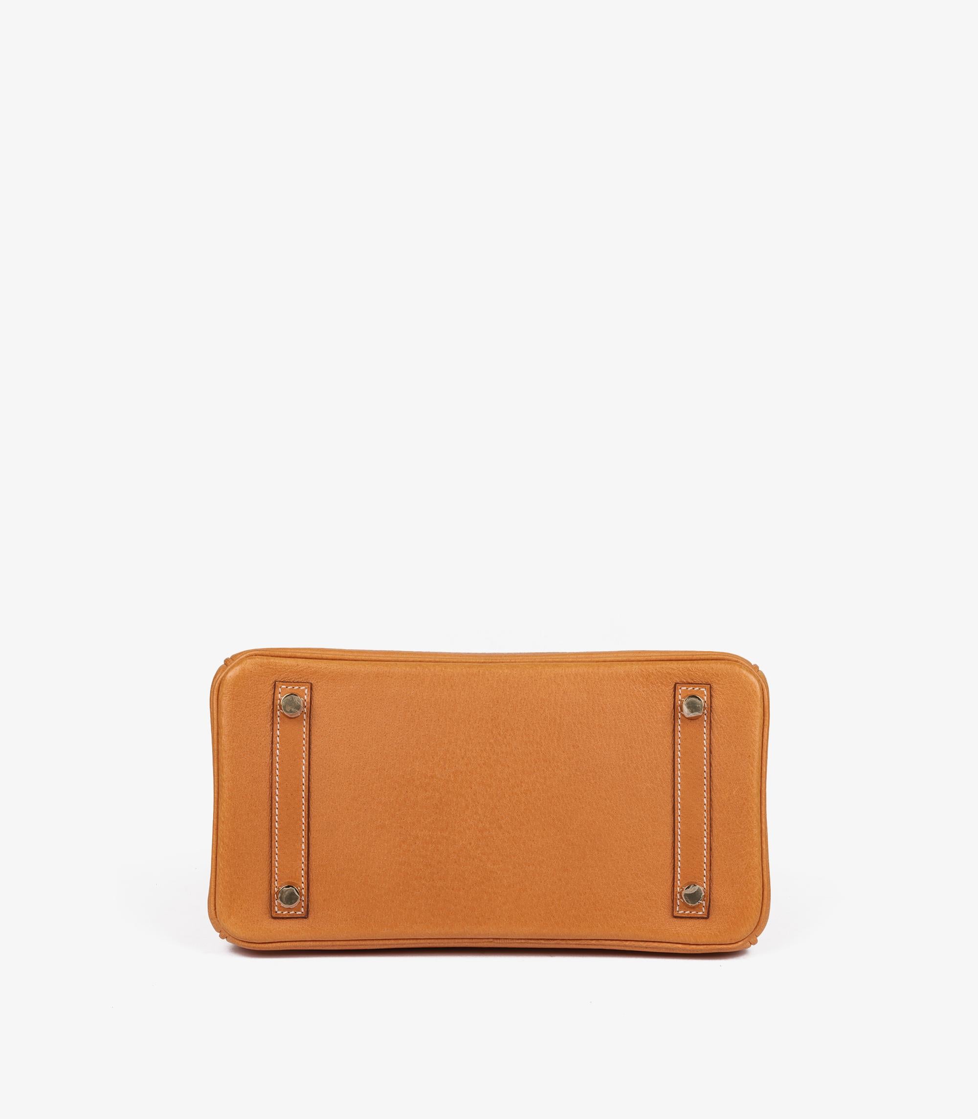 Hermès Toffee Peau De Porc Leather Birkin 25cm Retourne For Sale 1