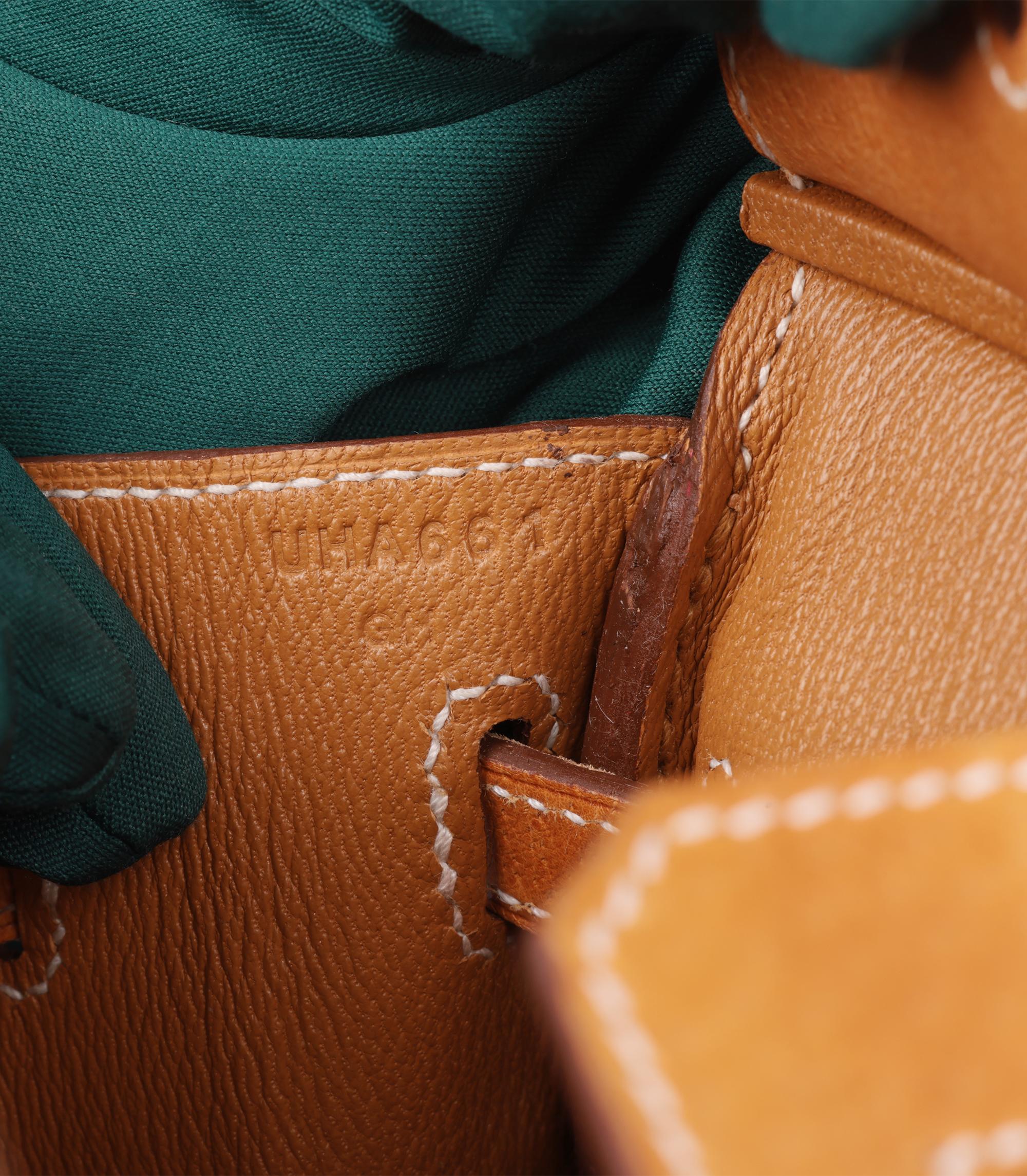 Hermès Toffee Peau De Porc Leather Birkin 25cm Retourne For Sale 4