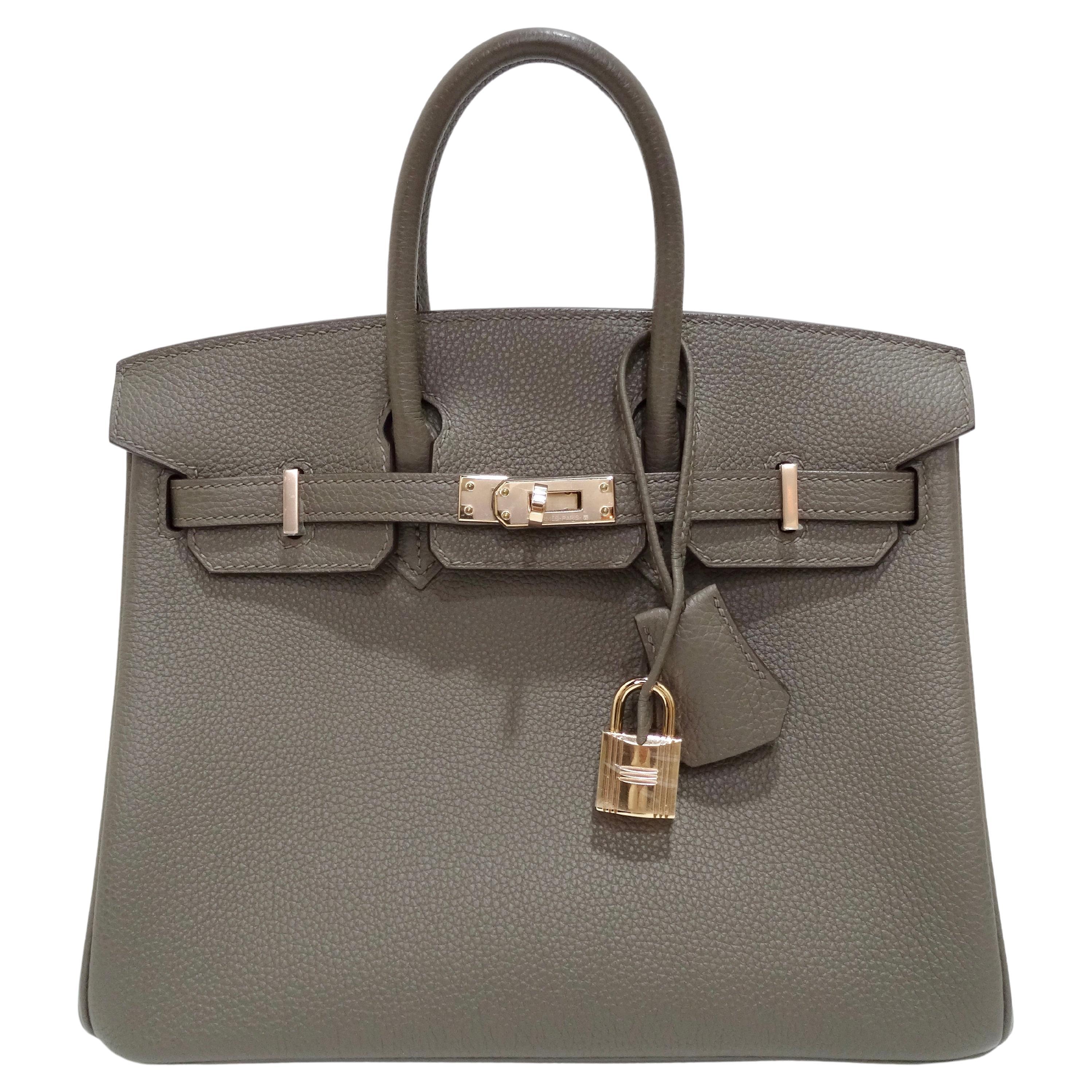 HERMES Togo Birkin 25cm Etain and Rose Hardware 