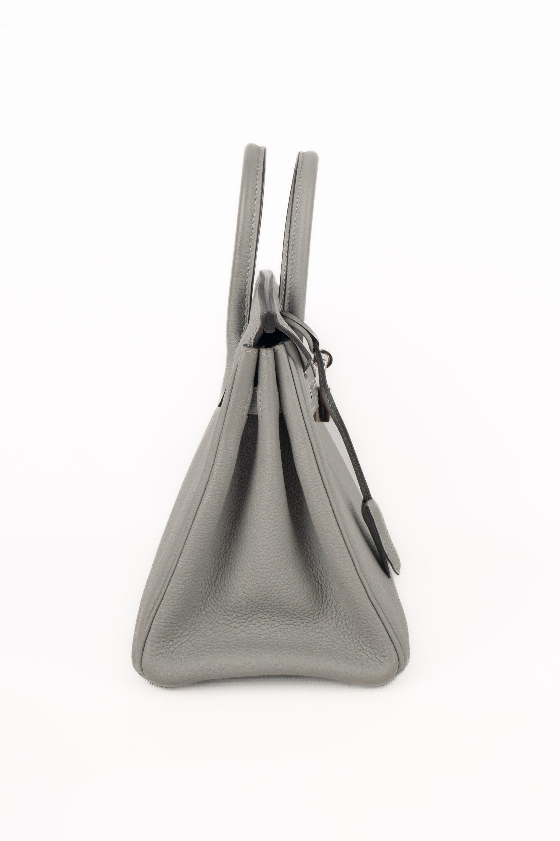 Gray Hermès Togo Calfskin Birkin Bag