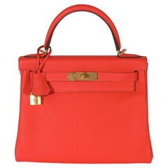 Hermes Togo Capucines Kelly 28 GHW