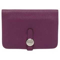 Hermès Togo Dogon Card Case Key Holder Anemone