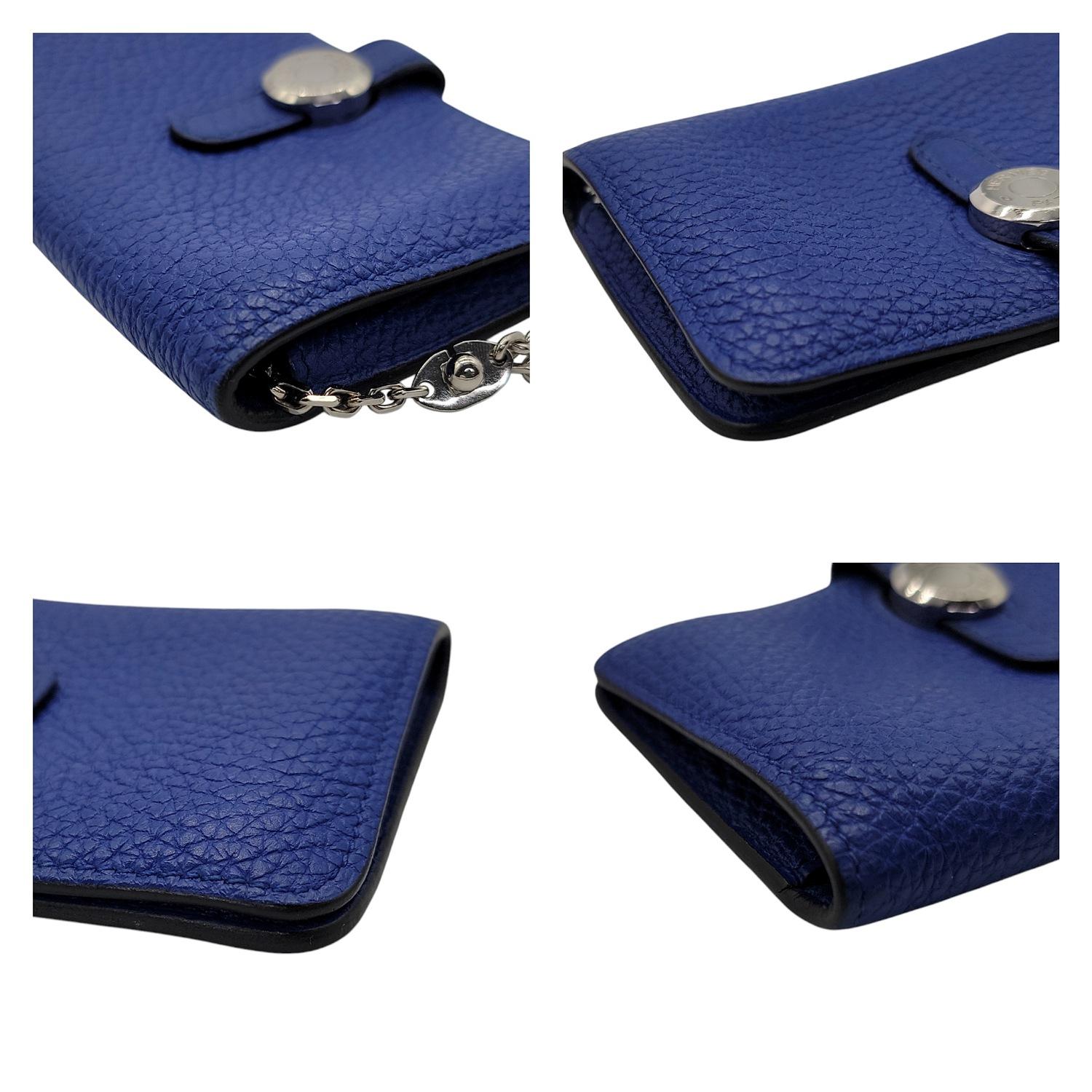 Hermes Togo Dogon Compact Card Case Wallet en vente 5