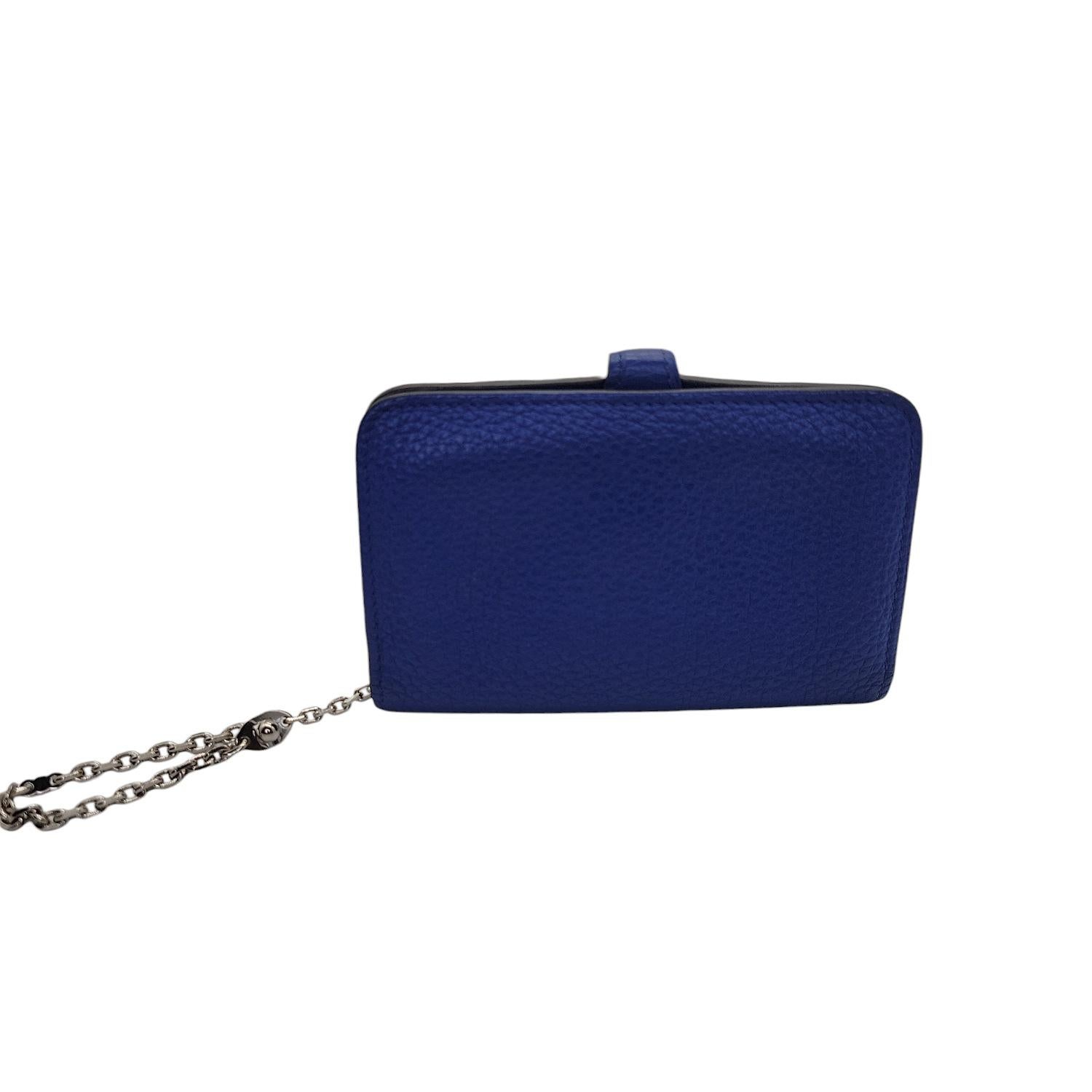 Hermes Togo Dogon Compact Card Case Wallet Bon état - En vente à Scottsdale, AZ