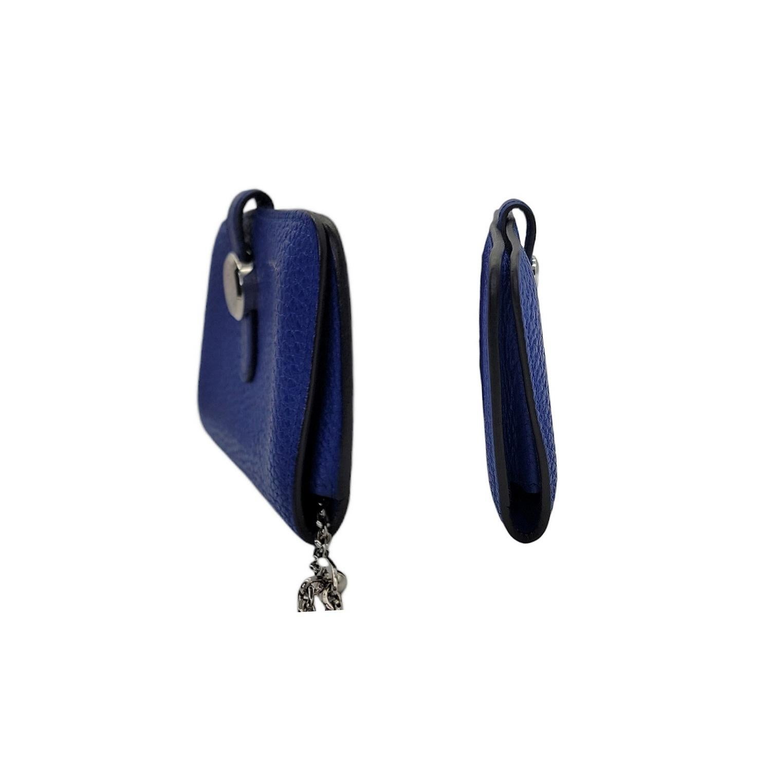 Hermes Togo Dogon Compact Card Case Wallet Unisexe en vente