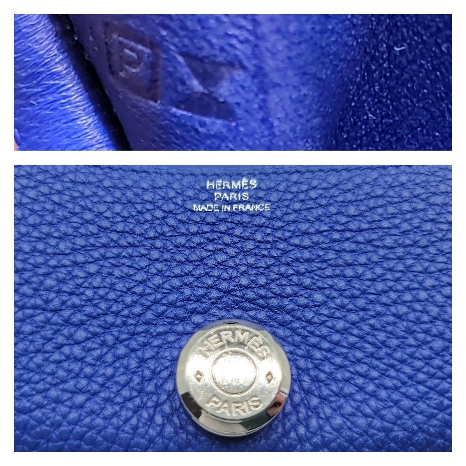 Hermes Togo Dogon Compact Card Case Wallet en vente 4