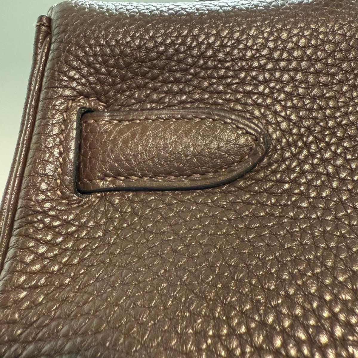 Hermès Togo Kelly 35 Retourne Chocolate PHW 6