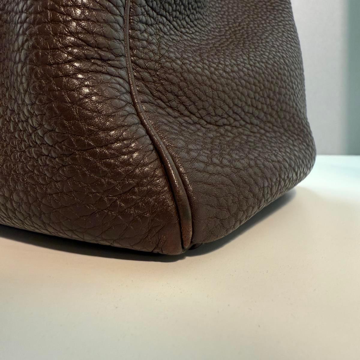 Hermès Togo Kelly 35 Retourne Chocolate PHW 9