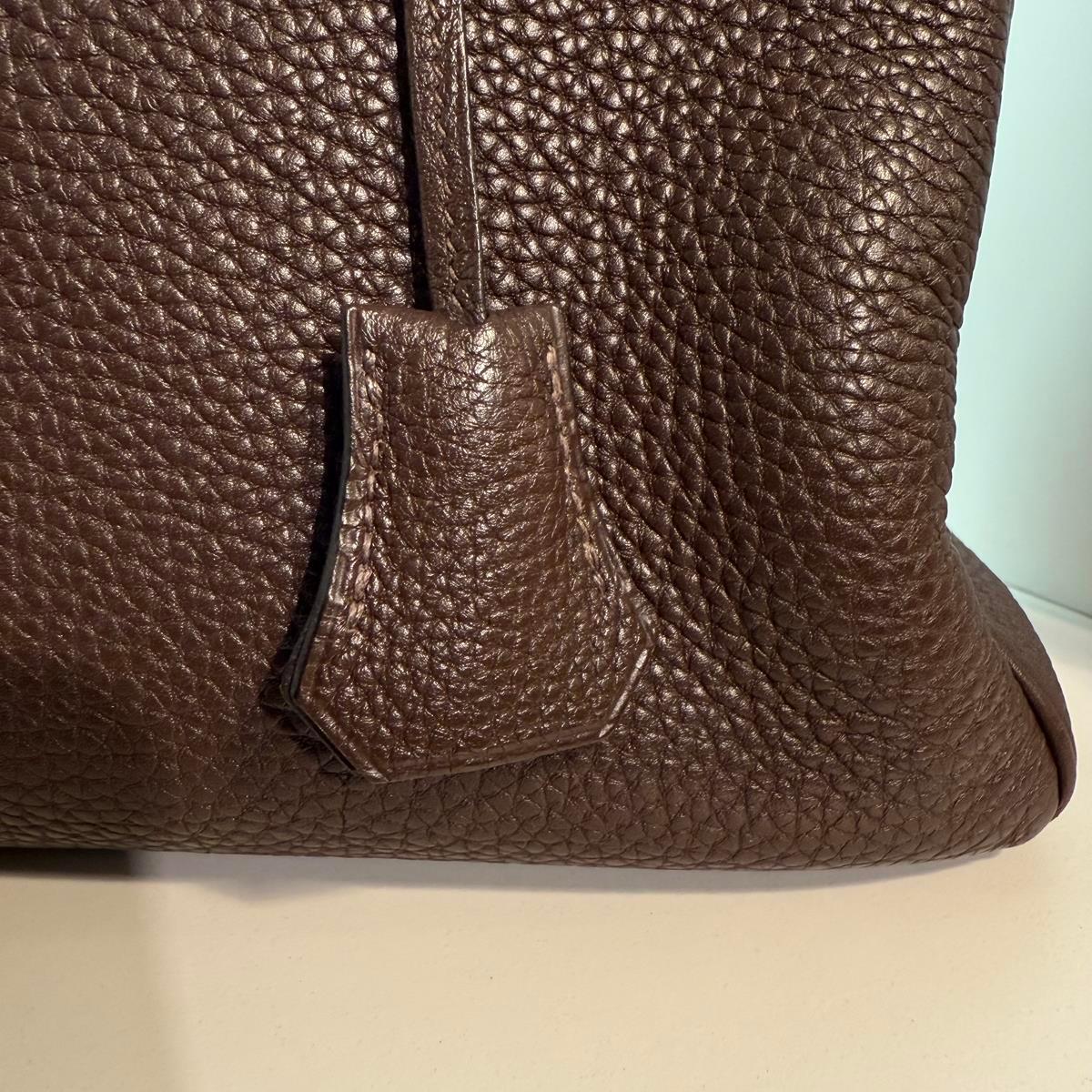 Women's Hermès Togo Kelly 35 Retourne Chocolate PHW