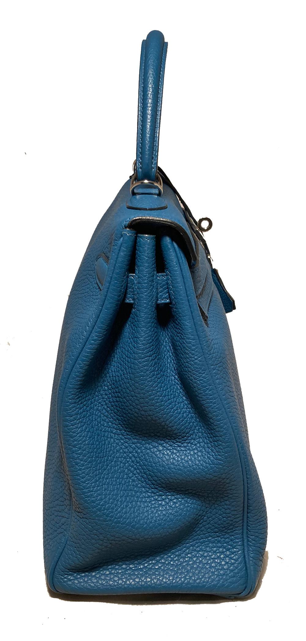 Hermès Togo Kelly Retourne 35 Bleu Cobalt PDH Pour femmes 