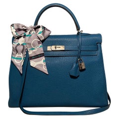 Hermes Togo Kelly Retourne 35 Cobalt Blue PDH