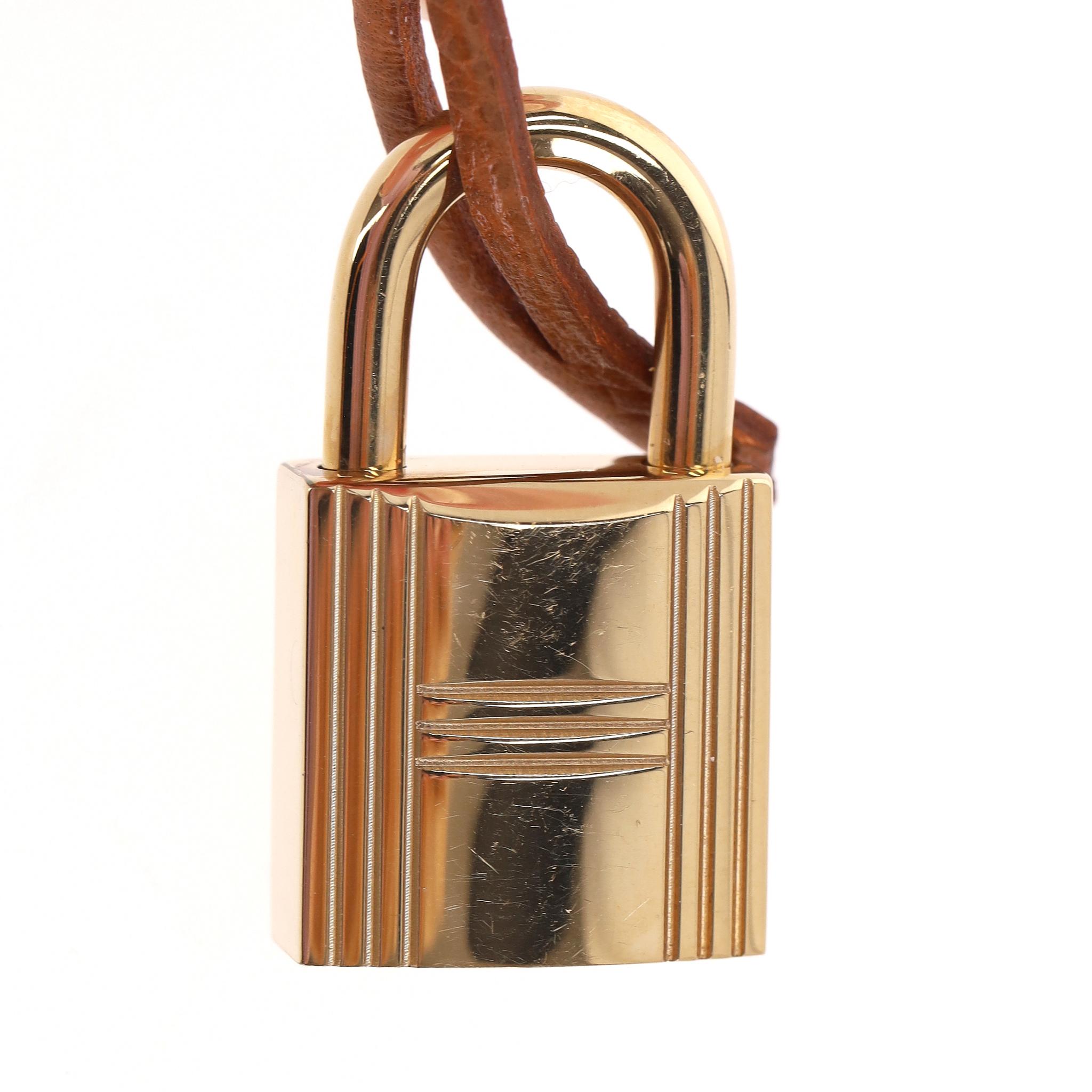 Set di Clochette, Lucchetto e Chiavi in Pelle Togo di Hermes 3