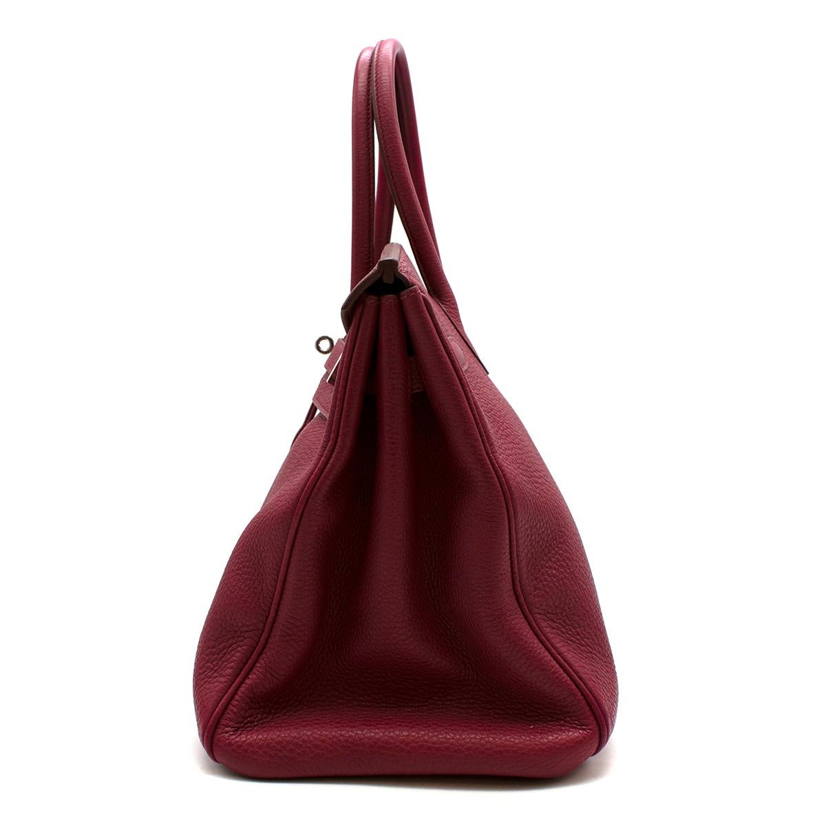 Sac Birkin 35 PHW en cuir Togo rubis Hermès Pour femmes en vente