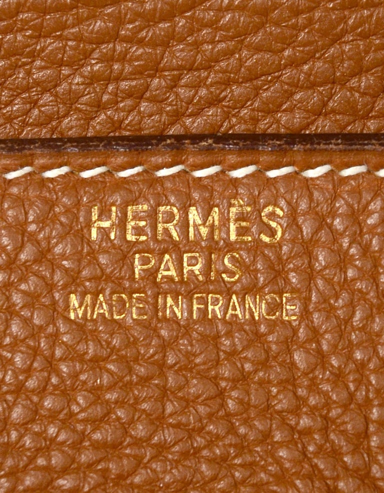 Hermes Togo Leather Tan Gold 35cm Birkin Bag GHW For Sale at 1stdibs