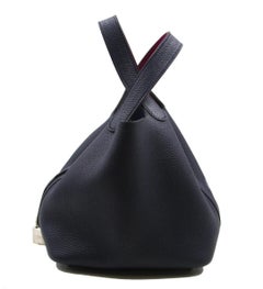 Hermès Togo Picotin Lock 18 Tote, Navy