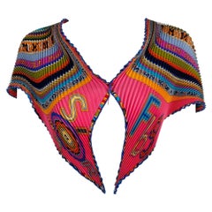 Hermes Tohu Bohu Plisse Silk Scarf 2004 Designed by Claudia Stuhlhofer-Mayr