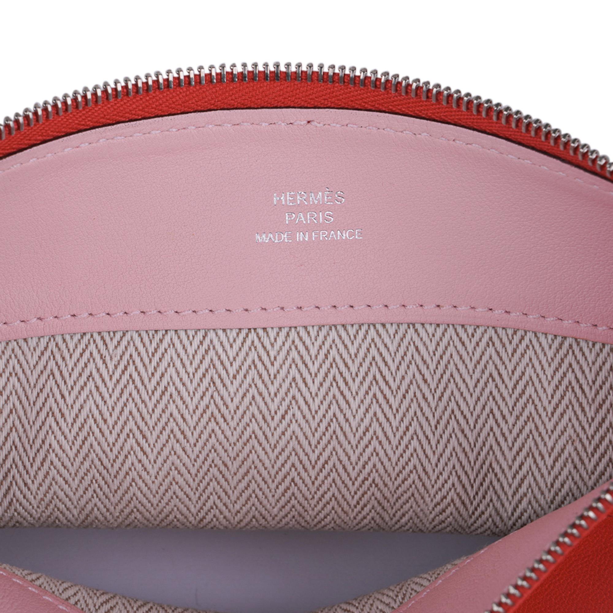 Hermes Tohubohu Pouch Hermes Rose Jaipur/Rose Sakura Medium Model In New Condition For Sale In Miami, FL