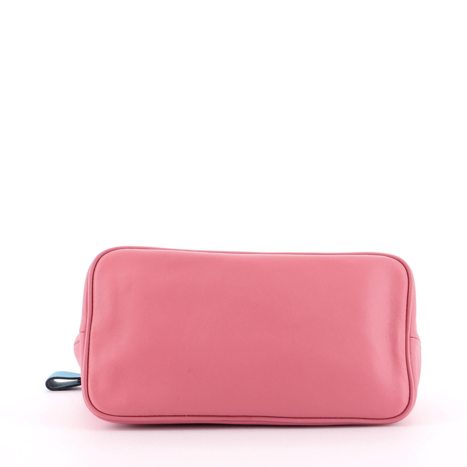 Hermes Tohubohu Pouch Milo Lambskin PM Pink In Good Condition In Irvine, CA