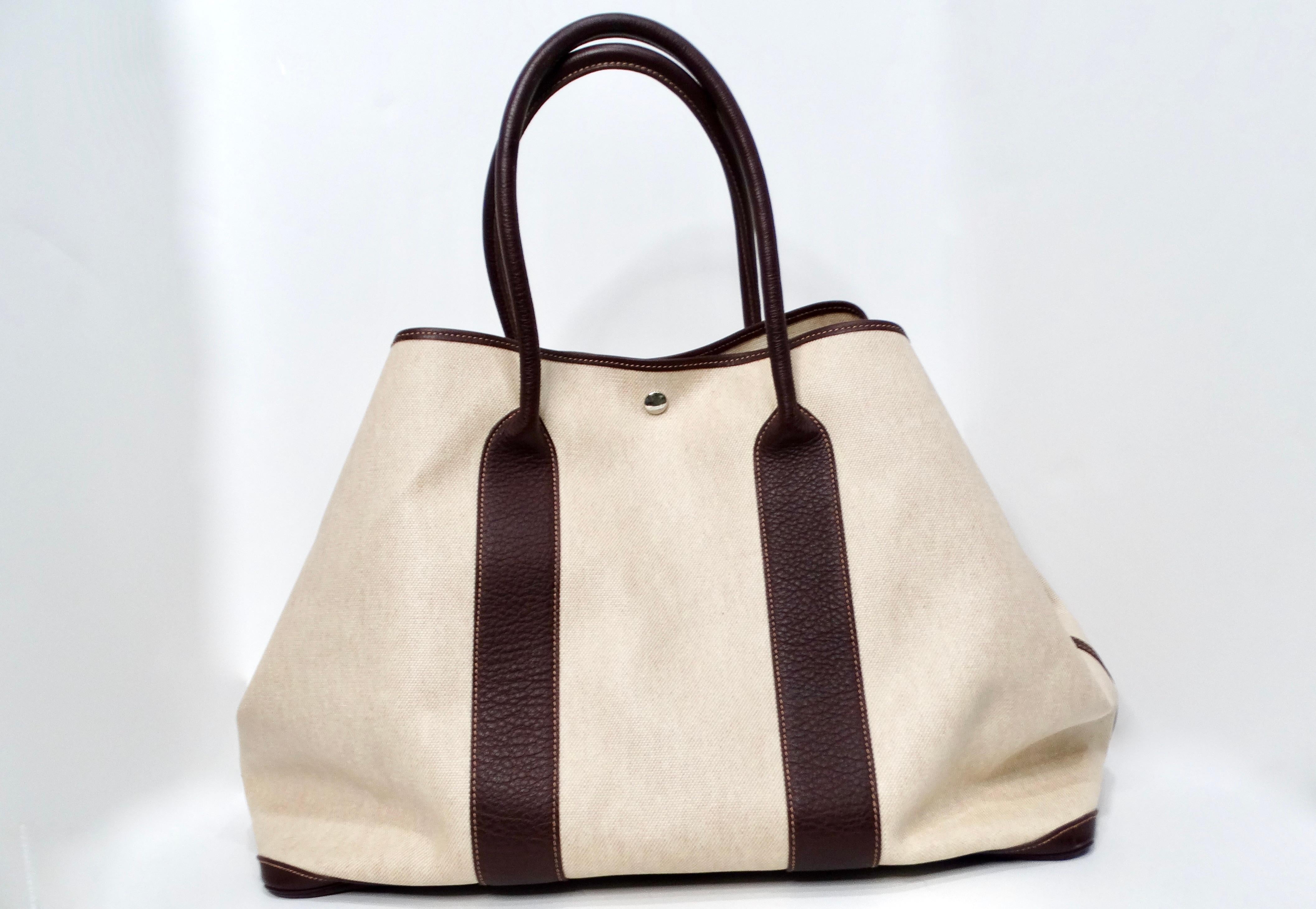 Hermes Toile & Buffle Garden Party 39 Tote Bag For Sale 1