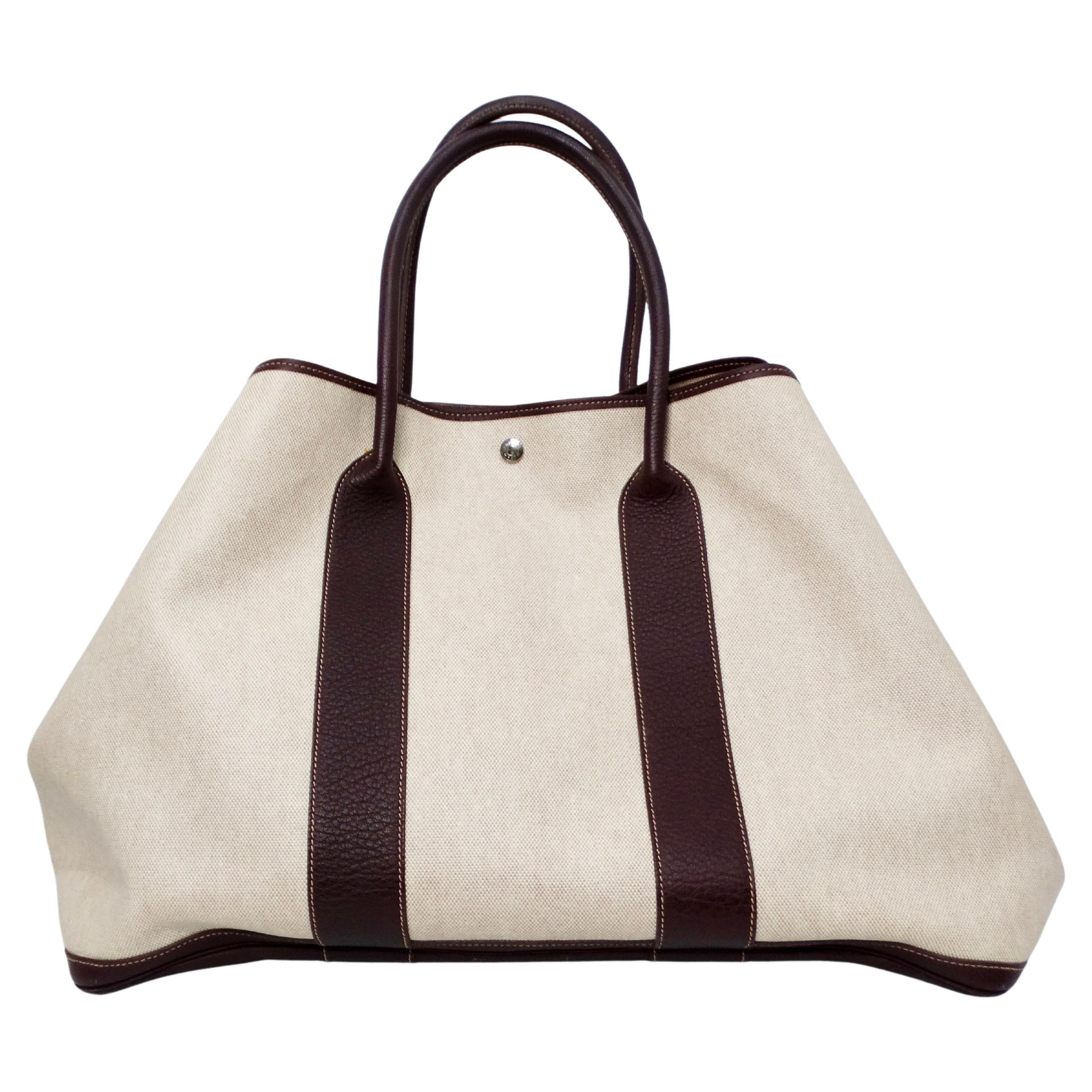 Hermes Toile & Buffle Garden Party 39 Tote Bag For Sale