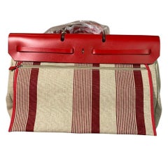 Hermès Toile H Vibration Herbag Zip Cabine Retourne 50 travel bag Stamp D 2019
