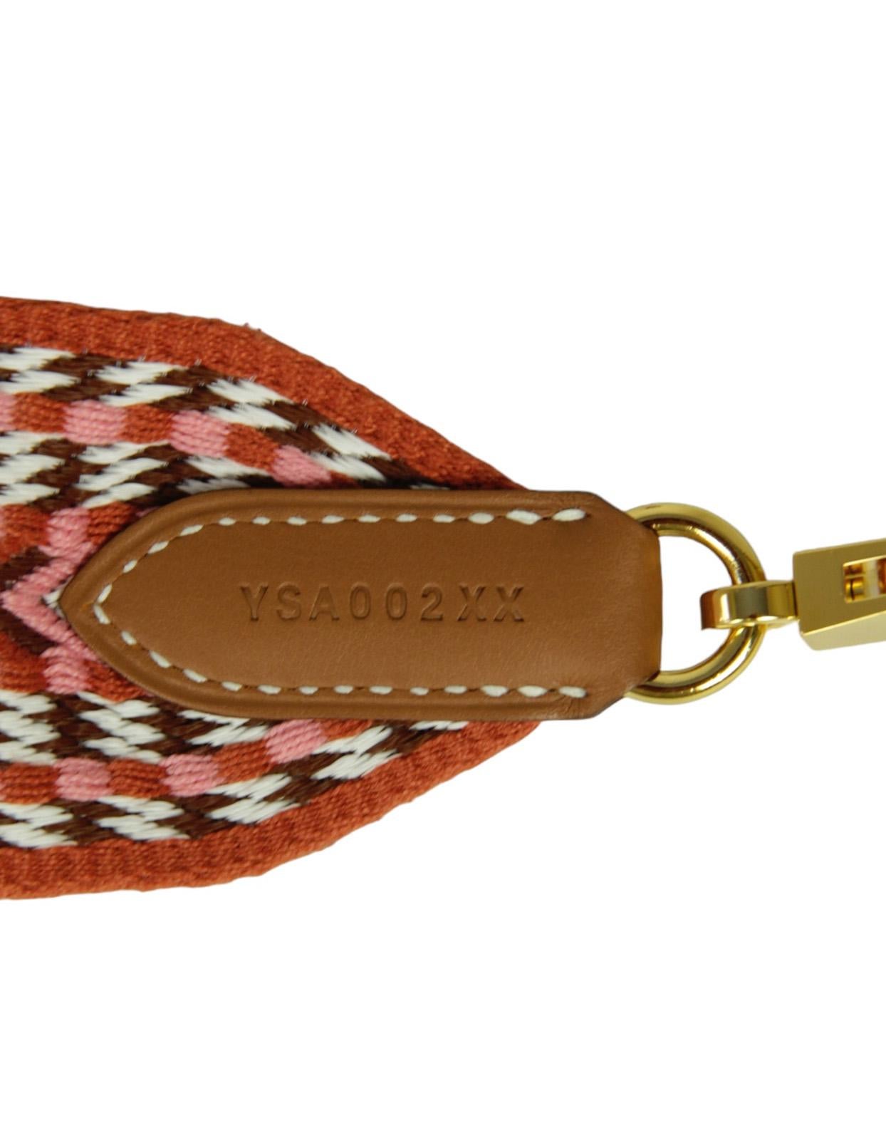 Women's or Men's Hermes Toile Swift Leather 50mm Sangle Allegro Bag Strap