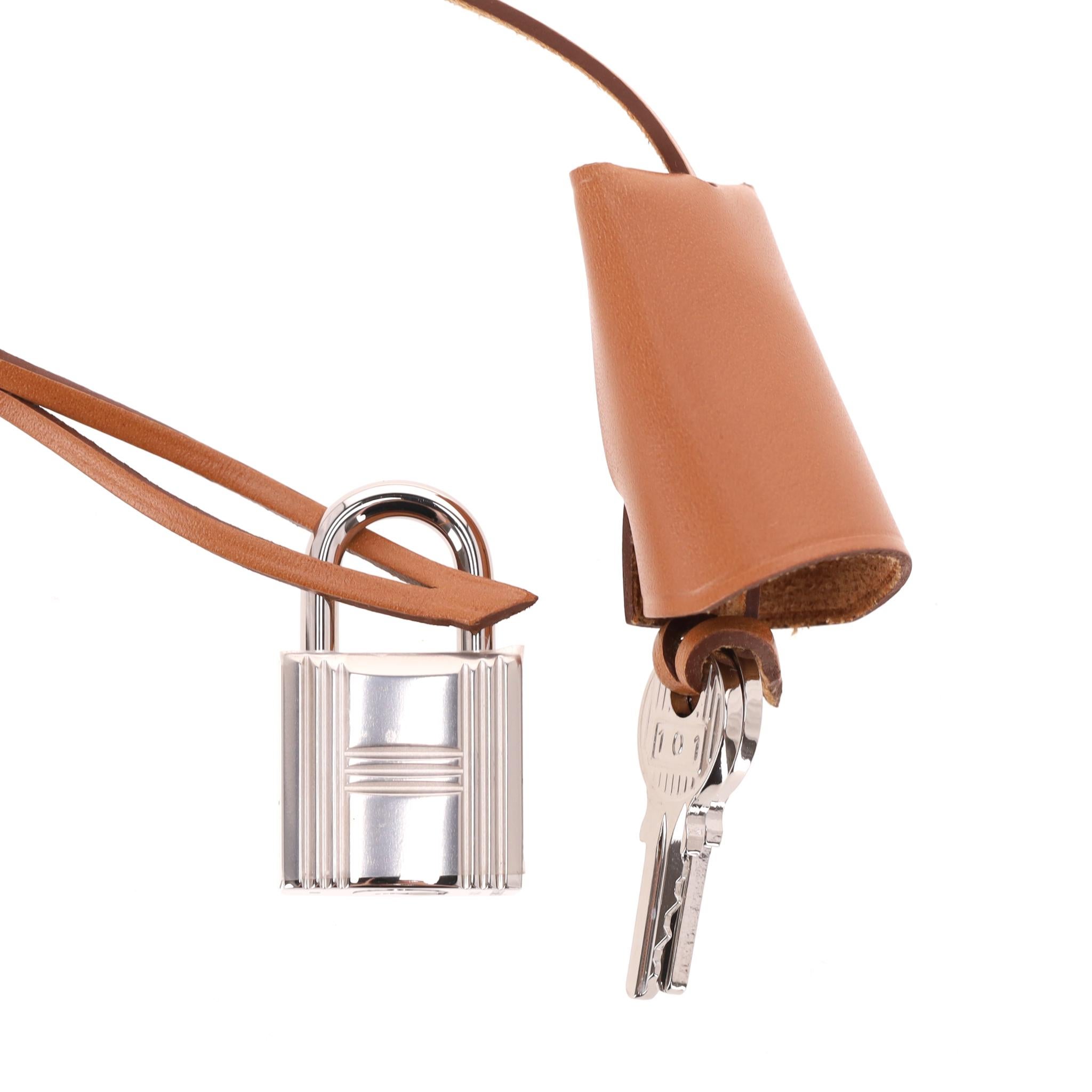 Hermès Toile & Vache Leather Hunter Herbag Zip 31 Bag & Matching Pouch in vendita 3