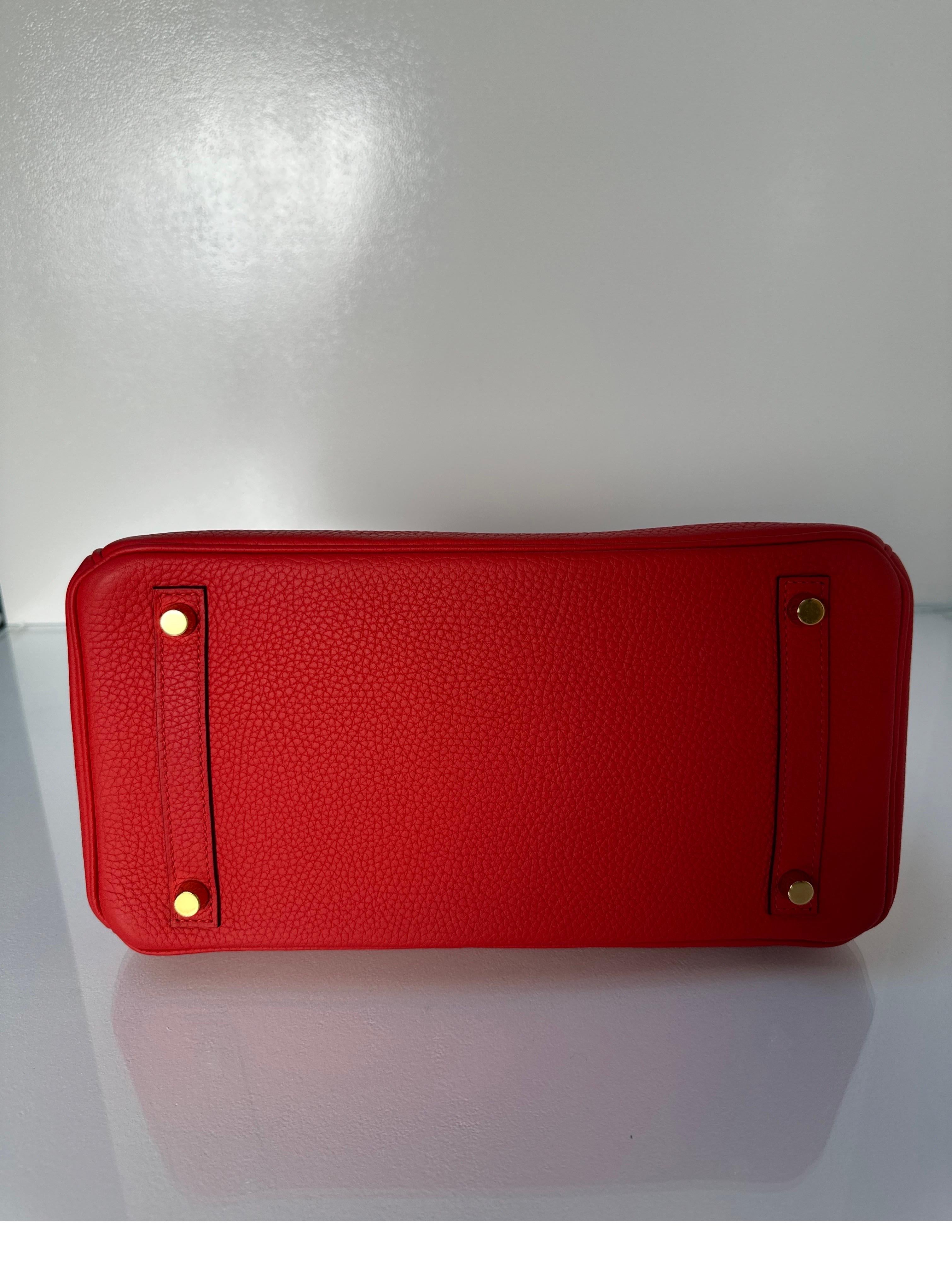 Hermes Tomate Birkin 30 Bag 14