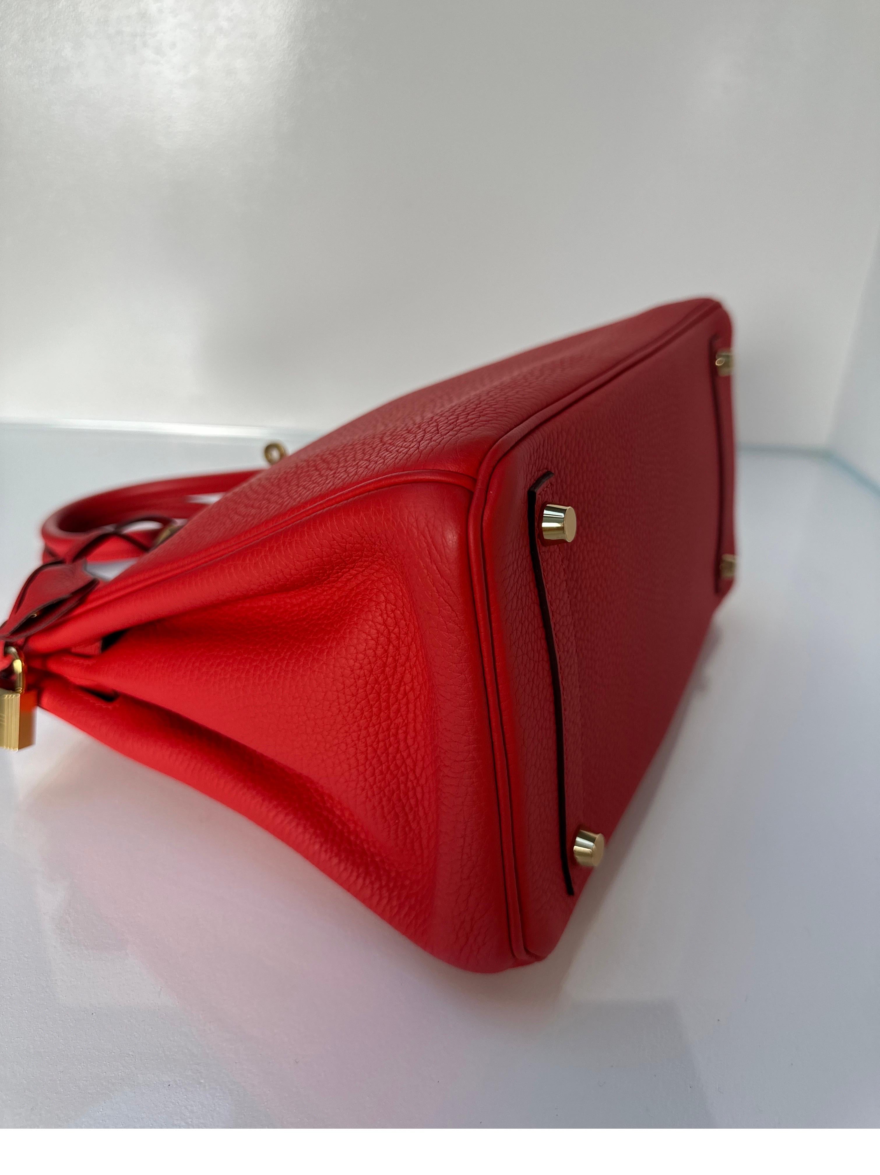 Hermes Tomate Birkin 30 Bag 15