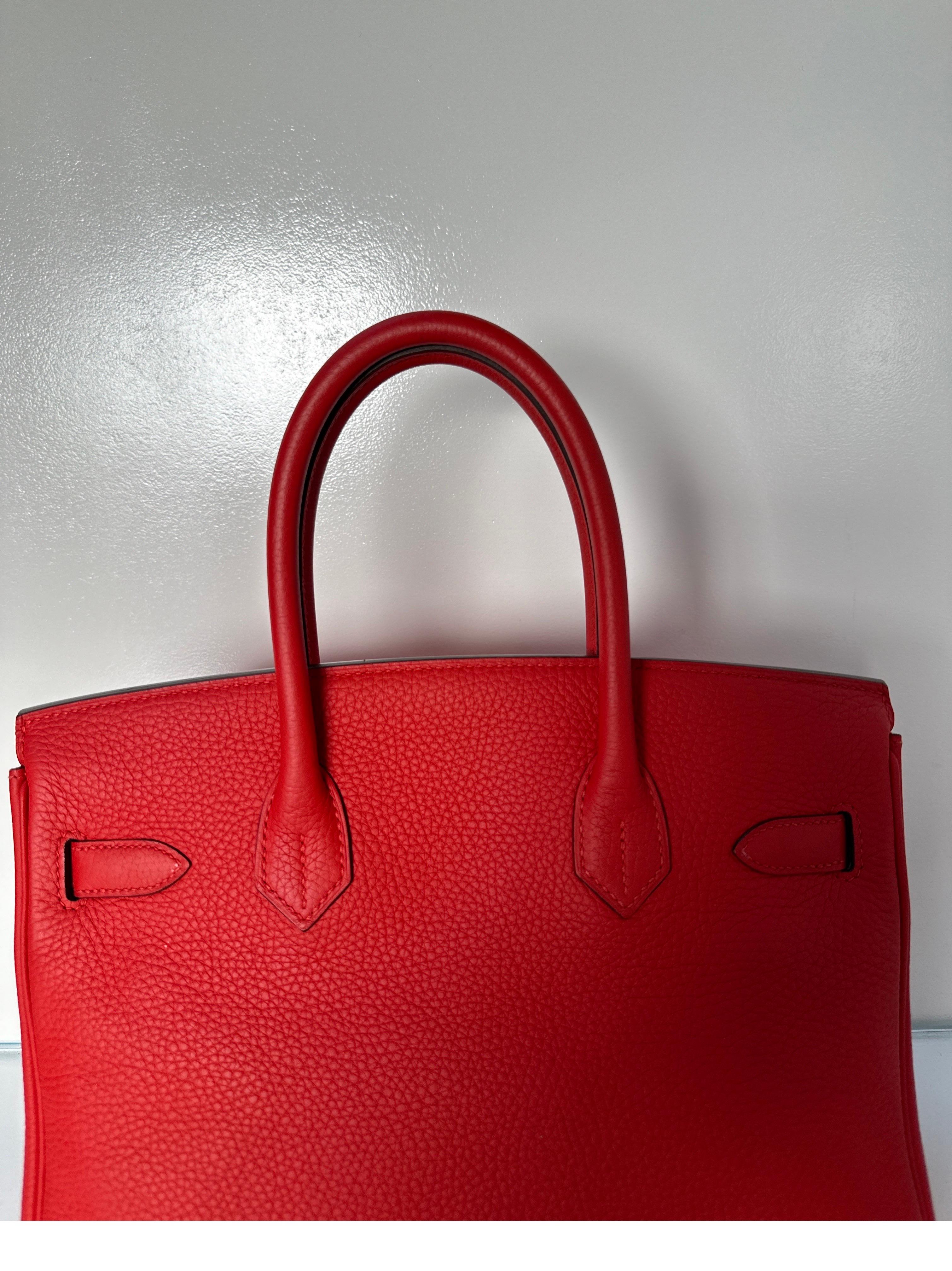 Hermes Tomate Birkin 30 Bag 1