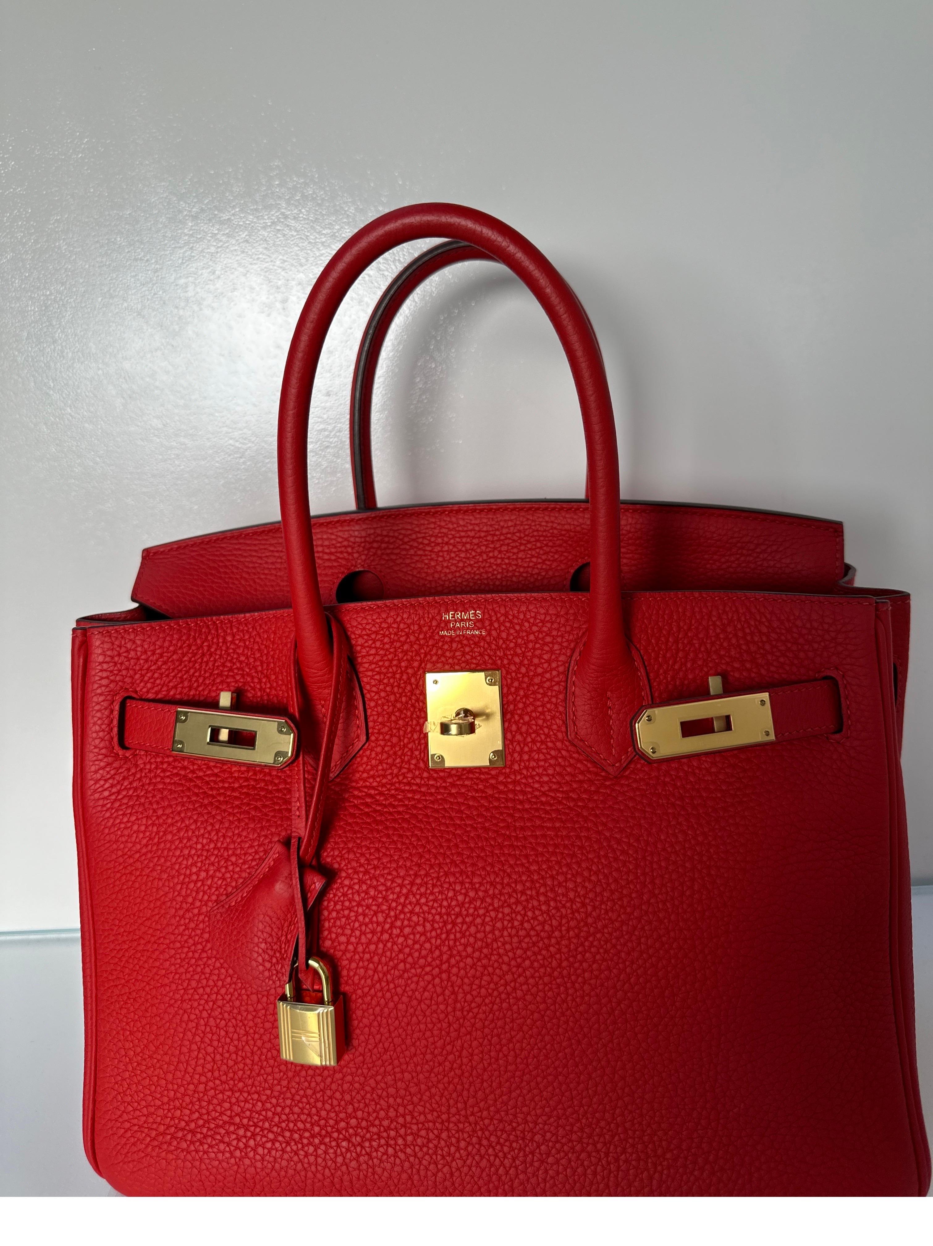 Hermes Tomate Birkin 30 Bag 3