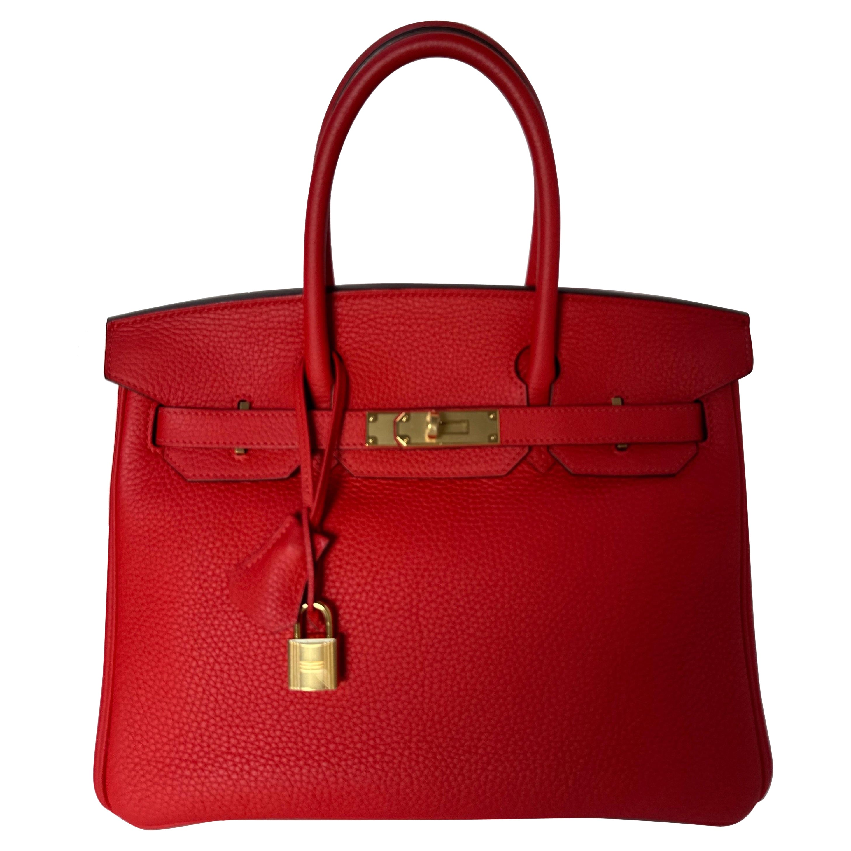 Hermes Tomate Birkin 30 Bag