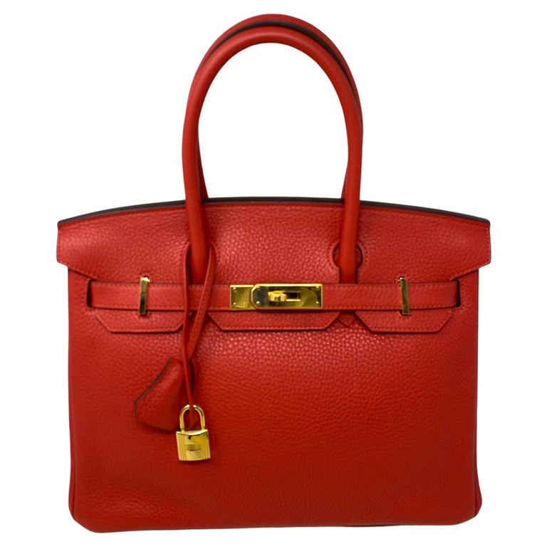 Hermes Tomate Birkin 30 Bag For Sale at 1stDibs