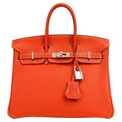 Hermès Tomato Red Togo 25 cm Birkin