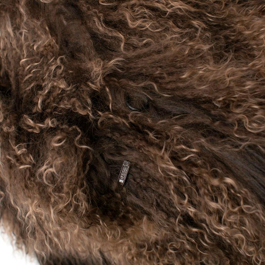 Hermes Tonal-Brown Curly Lamb Shearling Short Jacket FR 42 For Sale 5