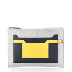 Pochette Toodoo d'Hermès en cuir Epsom et laine 29
